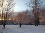 A nice sunrise with a fresh coating of snow