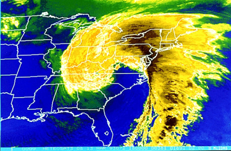 Satellite image of the Storm of the Century
