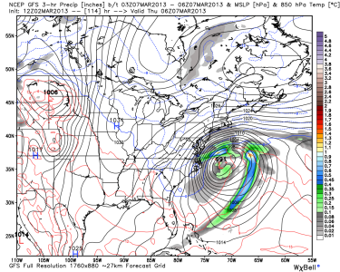 Strong storm off the Mid-Atlantic coast in the middle of next week. The exact track is still uncertain. 