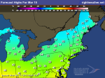Colder weather arrives in New England late in the workweek